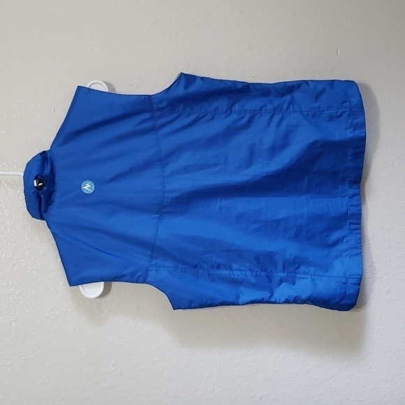MARMOT Vibrant Blue Windbreaker Full Zip Sleeveless Vest Size SP - Picture 2 of 16